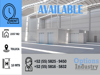 New industrial warehouse for rent in Toluca