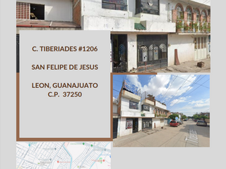 VENTA DE CASA  DE RECUPERACION BANCARIA EN LA ZONA  DE SAN FELIPE DE JESUS , LEON GUANAJUATO, MEXICO