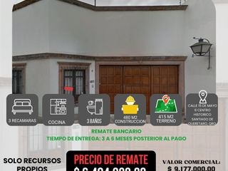 CASA DE REMATE  BANCARIO EN EL CENTRO HISTORICO DE QUERETARO