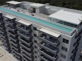 Departamento en cancun de 2 habitaciones con alberca y vista panoramica
