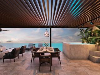 Penthouse vista a la marina, club de playa, malecón, pre-construccion, venta Progreso, Yucatan.