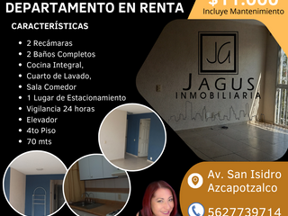 Departmento en Renta, Azcapotzalco, Calzada San Isidro