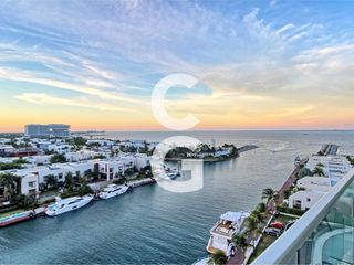 Departamento en Renta en Cancun en SLS Harbour Beach con Vista al Mar