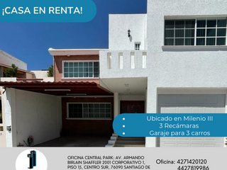 CASA EN RENTA EN MILENIO III QUERÉTARO