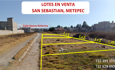 LOTES EN VENTA, METEPEC SAN GASPAR