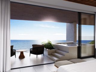 Departamento con balcon vista al mar, club de playa, en venta Chicxulub Puerto, Merida