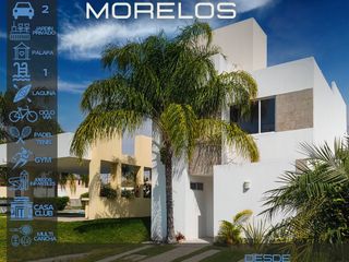 Venta de casas con alberca en Morelos con 3 recamaras, sports club y laguna