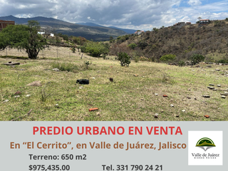 PREDIO URBANO EN EL CERRITO