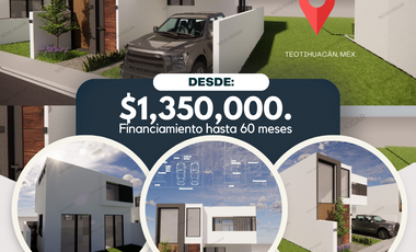 ¡Cumple tu proposito! CASA EN VENTA con Financiamiento Teotihuacán