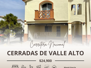 Casa en RENTA en Fracc PRIVADO Cerradas de Valle Alto, frente a parque, en esquina!!