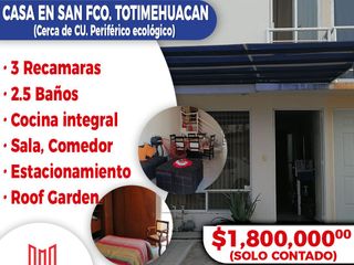 Se vende bonita casa San Francisco Teotimehuacan cerca de Periférico Ecológico ,Universidad de CU