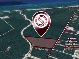 Terreno multifamiliar de 50,000 m2 a minutos del mar, en venta Aldea Zama Tulum.