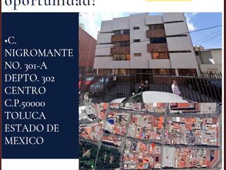 VENTA DEPARTAMENTO DE RECUPERACION BANCARIA CENTRO TOLUCA EDO MEX