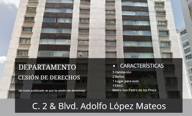 VENTA DE DEPARTAMENTO EN SAN PEDRO DE LOS PINOS, CDMX