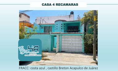 casa de 4 recamaras en costa azul