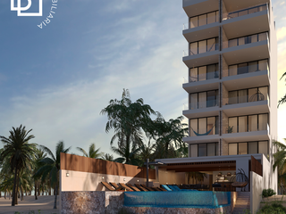 Departamentos en venta en a pie de playa Chelem