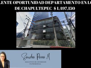 Excelente oportunidad de inversión 2024!! Departamento en remate en la colonia Lomas de Chapultepec - Calle de Sierra Mojada 330, edificio de lujo , valor total $ 1,497,150-SPM-07-SEN-DI