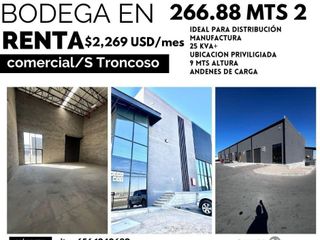 BODEGA EN RENTA 266.88MTS2