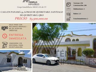 Vendo casa en Panamá 39, Lomas de Queretaro. Santiago de Querétaro, Qro. Remate bancario. Certeza jurídica y entrega garantizada