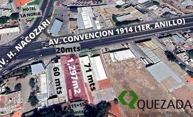 TERRENO COMERCIAL EN VENTA EN AGUASCALIENTES SOBRE 1ER ANILLO (SUR)