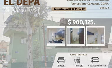 DEPARTAMENTO EN LA COLONIA MOCTEZUMA, VENUSTIANO CARRANZA CDMX