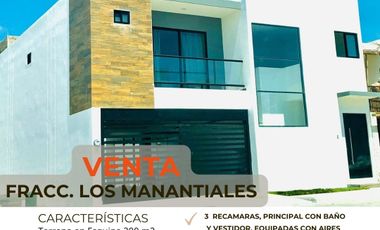 CASA EN VENTA FRACC. LOS MANANTIALES ALVARADO