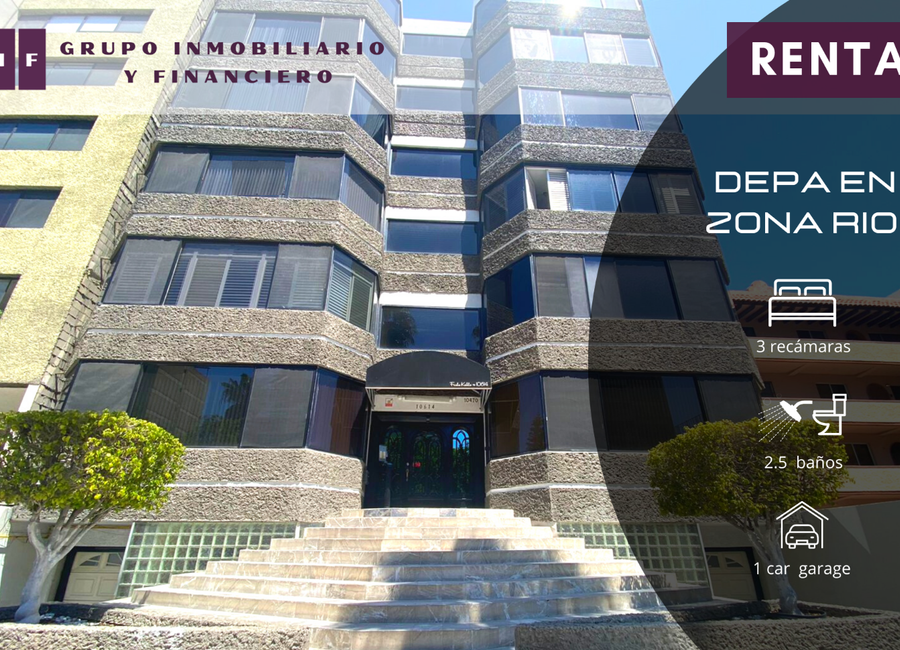 DEPARTAMENTO EN RENTA EN ZONA RIO 3 REC 1,400 DÓLARES