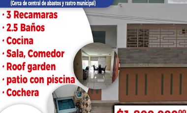 Se vende bonita casa en colonia Barranca Honda, cerca de "Central de abastos y Rastro municipal"