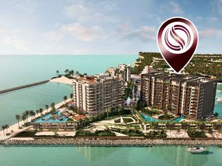 Apartamento vista al mar, marina, club de playa, malecón, pre-construccion, venta Progreso, Yucatan.