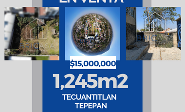 BRICASA. Terreno privado de 1,245 m2 en Santa María Tepepan