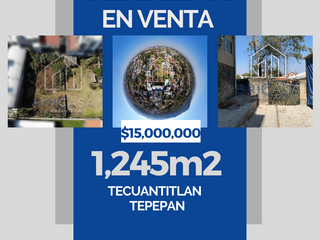 BRICASA. Terreno privado de 1,245 m2 en Santa María Tepepan