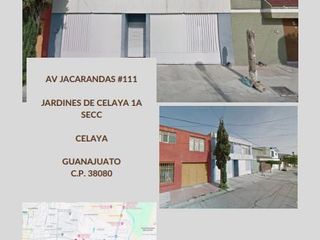 EA CASA EN VENTA DE RECUPERACION BANCARIA UBICADA EN AV JACARANDAS 111 JARDINES DE CELAYA 1A SECC 38080