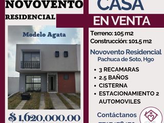 🔴🔴PRE-VENTA🔴🔴 💎Excelente casa en Novovento Residencial, Pachuca de Soto, Hgo.💎
