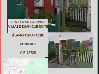 VENTA DE CASA DE RECUPERACION BANCARIA EN LA ZONA DE: VILLAS DE SAN CLEMENTE , ALAMO TAMAPACHE, VERACRUZ