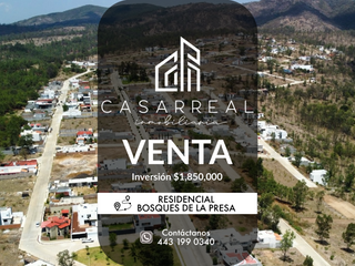 TERRENO EN VENTA EN RESIDENCIAL BOSQUES DE LA PRESA