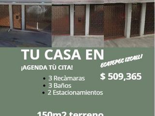 CASA EN IZCALLI ECATEPEC, EDO.DE MEX.