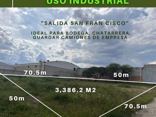 Terreno en Venta - Uso Industrial - Salida a San Pancho - a 100 m de La Carretera