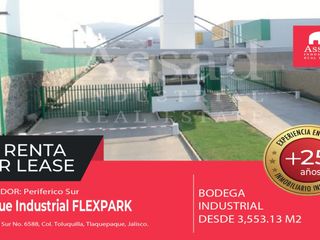 Renta de Bodega Industrial 3,553.14 m² | PARQUE INDUSTRUIAL FLEXPARK | PERIFERICO SUR