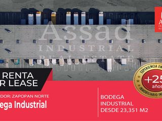 Renta de Bodega Industrial 23,721 m²  ZAPOPAN NORTE