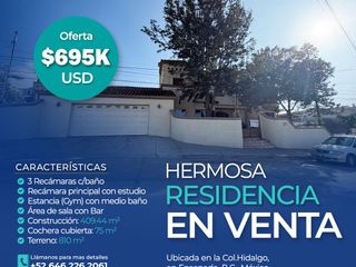 Casa en venta | Estilo y amplitud para disfrutar en familia | Col. Hidalgo, Ensenada