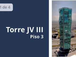 SE RENTA OFICINA PISO 3 TORRE JV III ANGELOPOLIS 399 M2