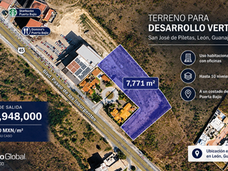 Terreno 7,771 m² en León | $8,100/m² | Potencial para Desarrollo Vertical