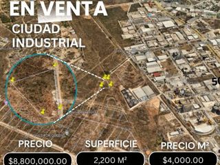 TERRENO EN VENTA EN MERIDA F-287, CD. INDUSTRIAL  A $2,000.00 M2