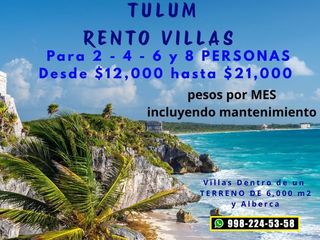 TULUM VIILA EN RENTA