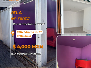 Isla comercial en renta en planta baja en Container City, San Andrés Cholula