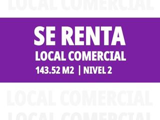 Local Comercial 143.52 M2 en Renta, Ubicado en el corredor