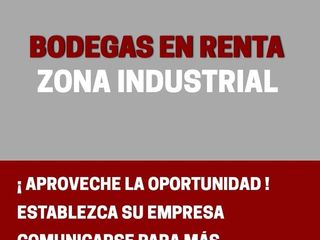 Bodega Industrial en Renta, 1860 M2, Zona Industrial SJC