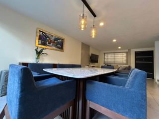 Renta Casa Amueblada en La Antigua Cementera, Puebla, 5 Habitaciones, Terraza con Pergola, Gym.