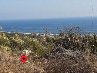 Terreno con vista panorámica 180° en Zipolite