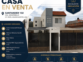 VENTA DE CASA EN AGUASCALIENTES FRACC MONTEBELLO AGUASCALIENTES